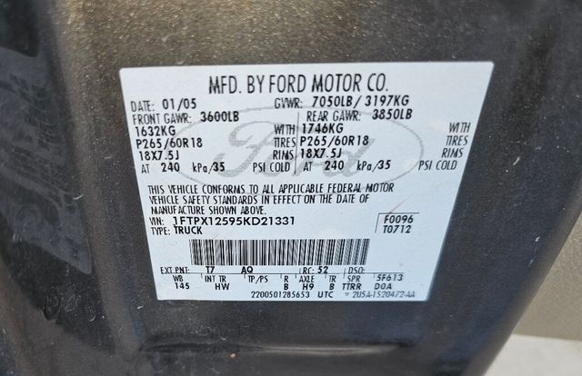 2005 Ford F-150 Supercab 145" Lariat - 22571920 - 43