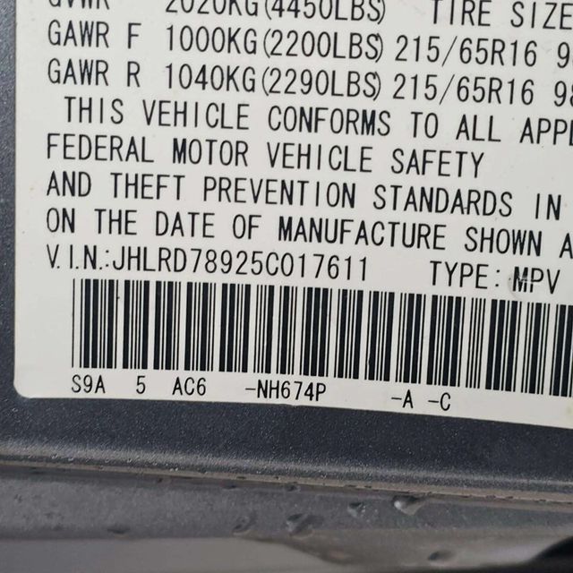 2005 Honda CR-V 4WD EX Automatic SE - 22968407 - 11