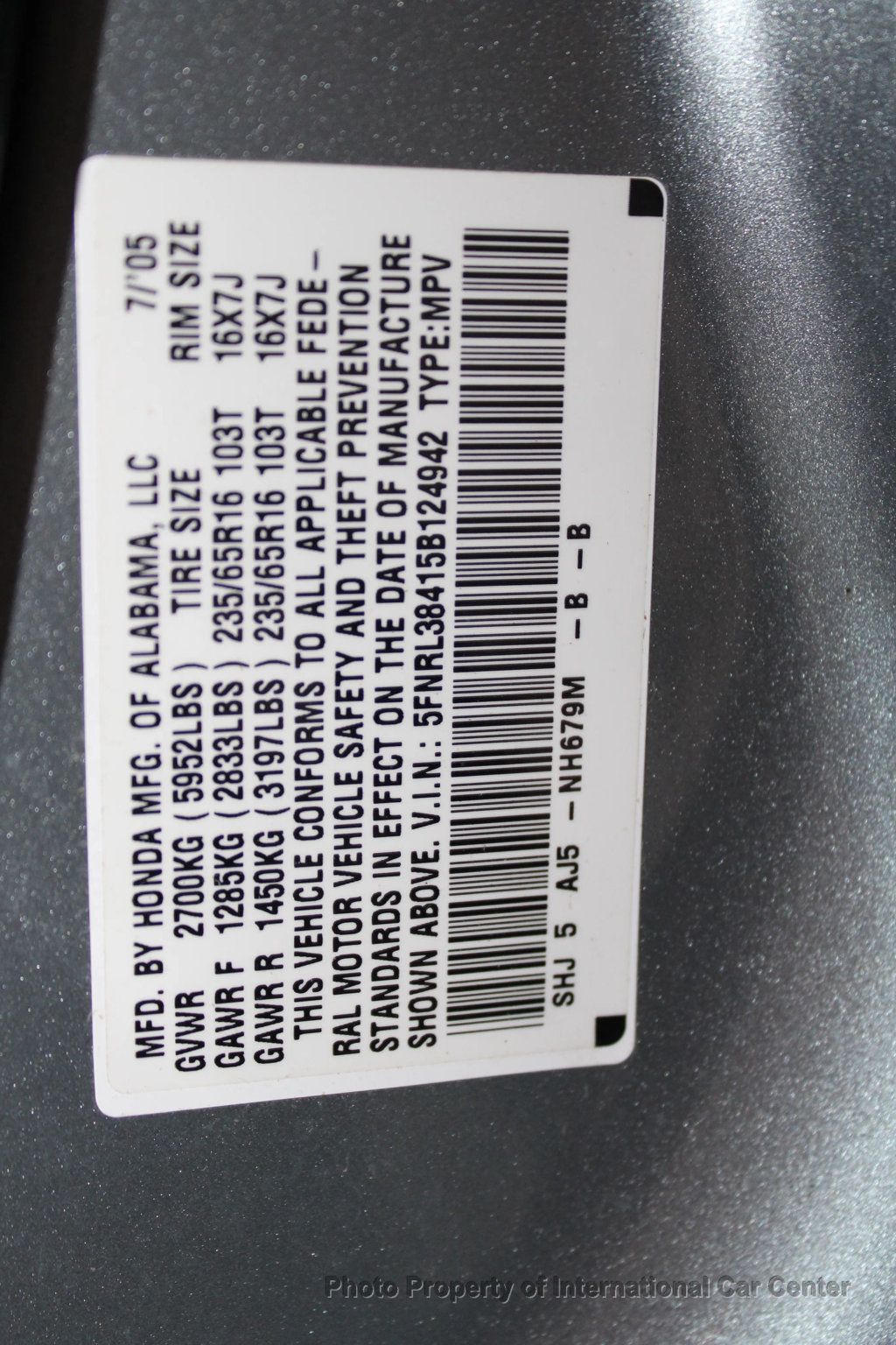 2005 Honda Odyssey EX Automatic - 22948386 - 26