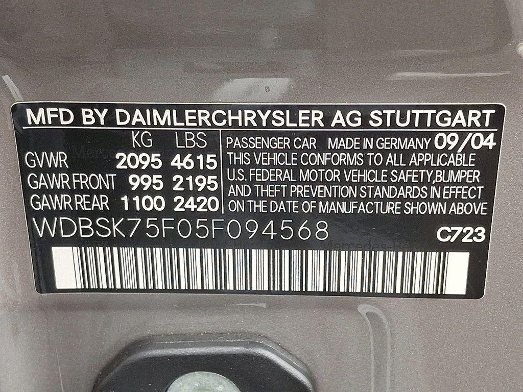 2005 Mercedes Benz SL 500 photo 28