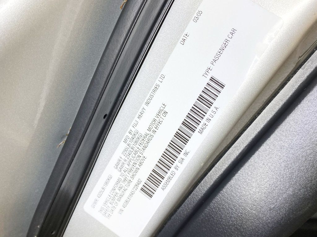 2005 Subaru Legacy Sedan 2.5i Ltd Automatic PZEV - 22967049 - 56