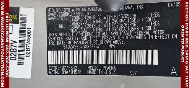 2005 Toyota Sienna LE 7 Passenger 4dr Mini Van - 22998529 - 9