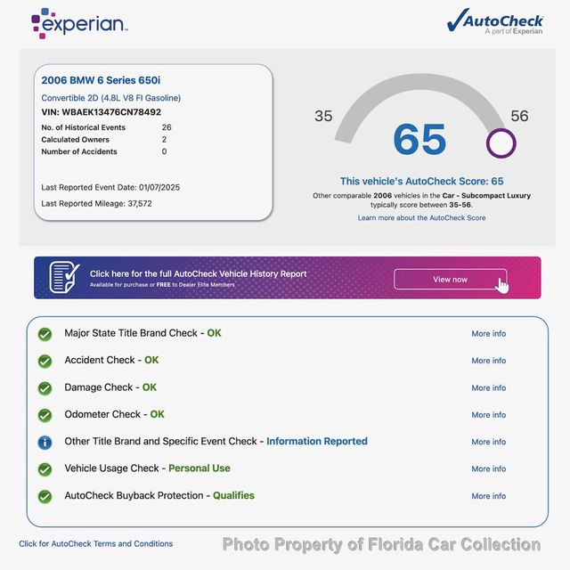 2006 BMW 6 Series 650Ci Convertible Automatic - 22950753 - 19