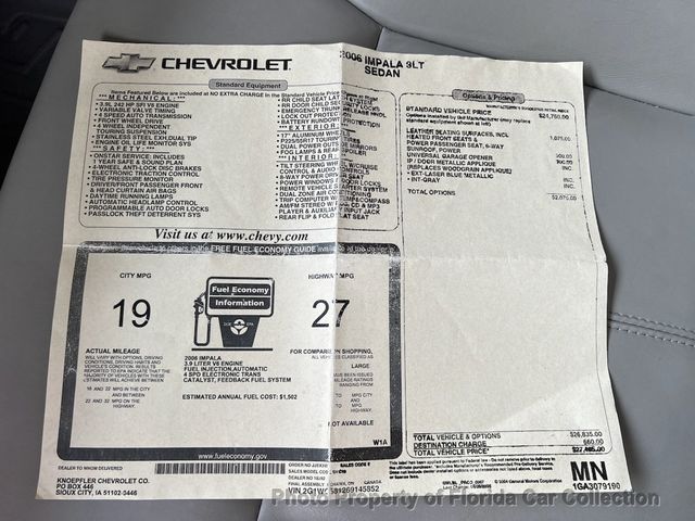 2006 Chevrolet Impala Sedan LT 3.9L - 22912823 - 69