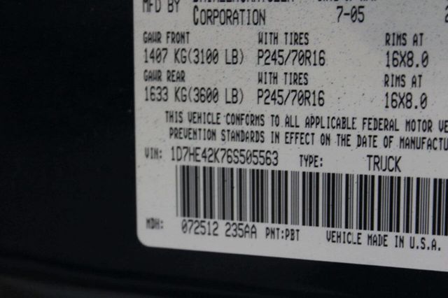 2006 Dodge Dakota SLT 4dr Club Cab SB - 23011872 - 6