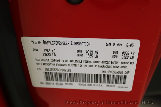 2006 Dodge Viper 2dr Convertible SRT10 - 22792176 - 61