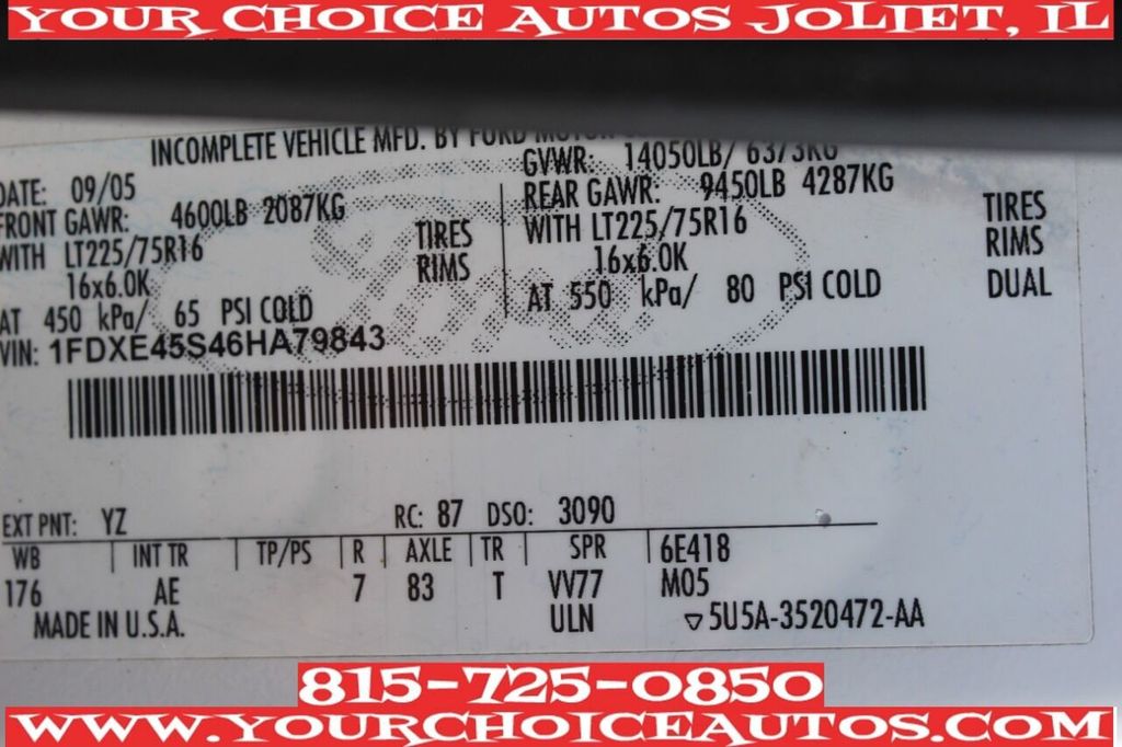 2006 Ford E-Series Chassis E 450 SD 2dr Commercial/Cutaway/Chassis 158 176 in. WB - 21112834 - 24