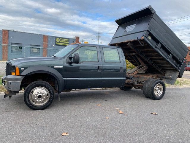 2006 Ford F450 SD CREW CAB MASON  DUMP TRUCK 4X4 WITH PLOW LOW MILES - 21934389 - 0