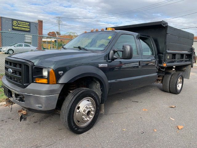 2006 Ford F450 SD CREW CAB MASON  DUMP TRUCK 4X4 WITH PLOW LOW MILES - 21934389 - 1