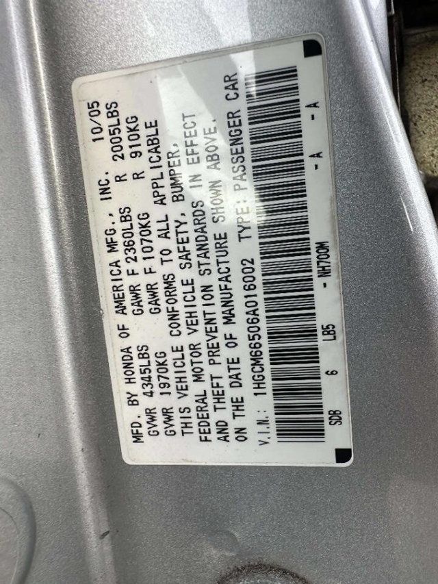 2006 Honda Accord Sedan EX-L V6 Automatic - 23020087 - 34