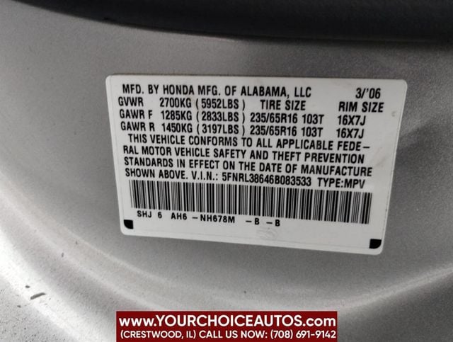 2006 Honda Odyssey 5dr EX-L Automatic - 22776098 - 35