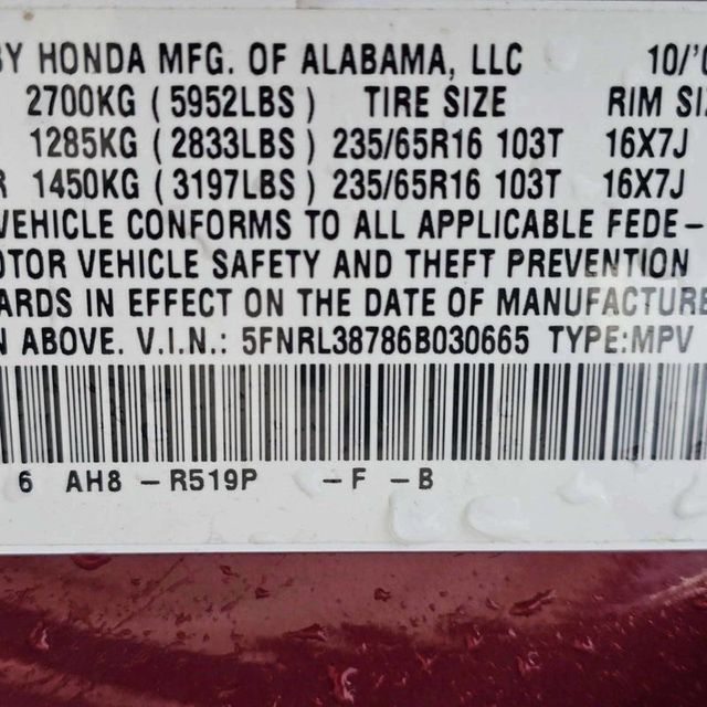 2006 Honda Odyssey 5dr EX-L Automatic with RES - 22963277 - 11