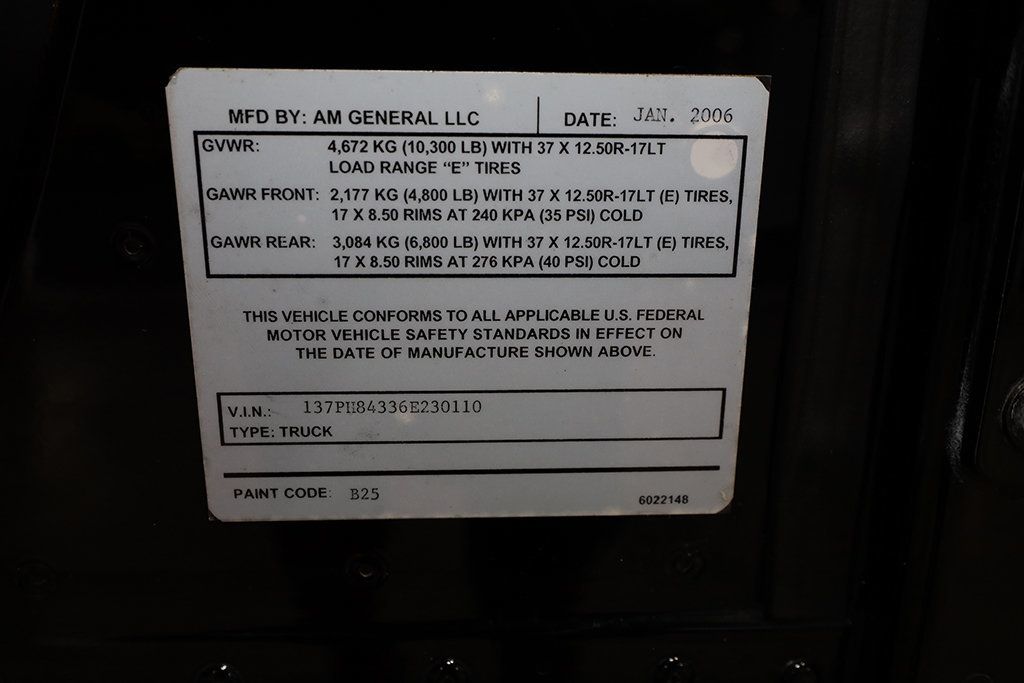 2006 HUMMER H1 4-Passenger Wagon - 23009073 - 35