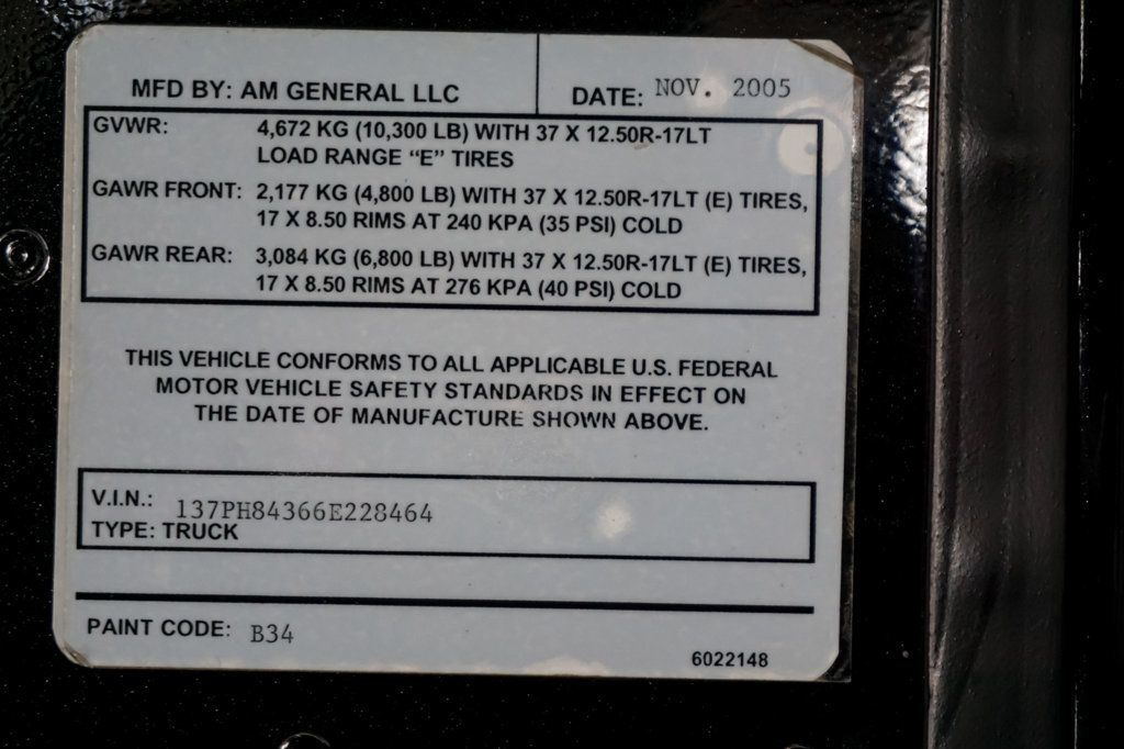 2006 HUMMER H1 *H1 Alpha* *Black/Black Lther* *Only 39k Miles* *Nice Upgrades* - 23025795 - 19
