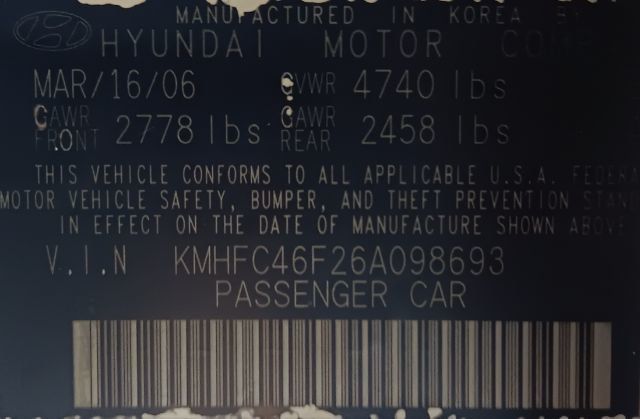 2006 Hyundai Azera 4dr Sedan Limited - 22961032 - 4