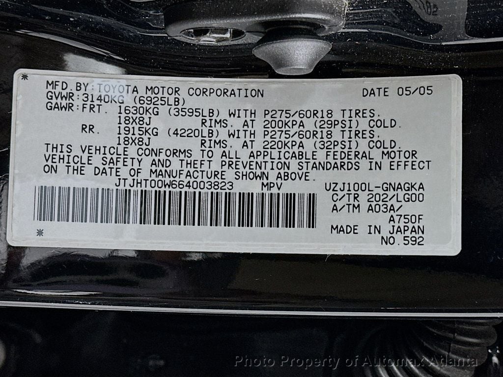 2006 Lexus LX 470 Base (A5) - 22770633 - 39