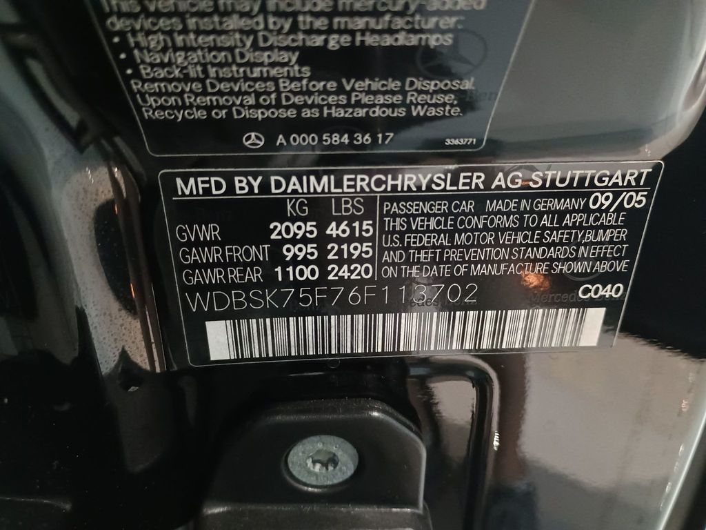 2006 Mercedes-Benz SL-Class SL500 2dr Roadster 5.0L 1 Owner Clean Carfax - 23015419 - 60