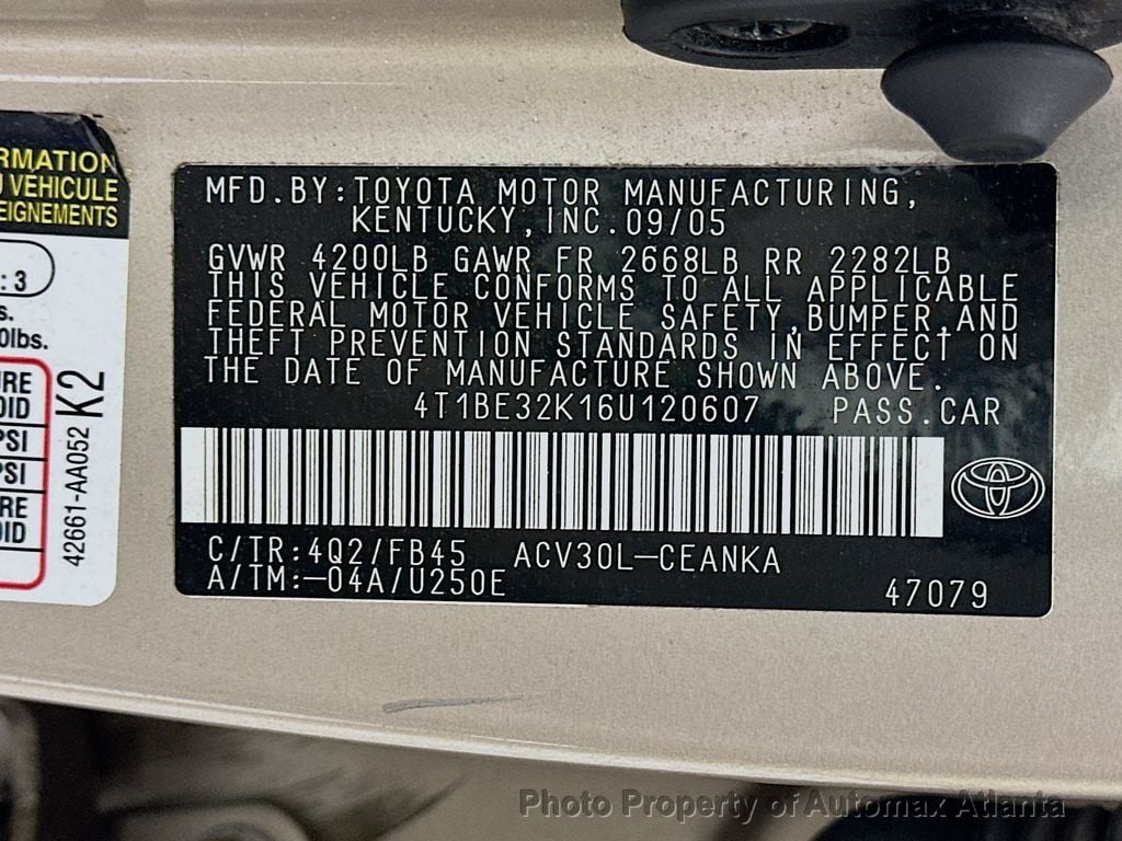 2006 Toyota Camry LE - 22511088 - 31