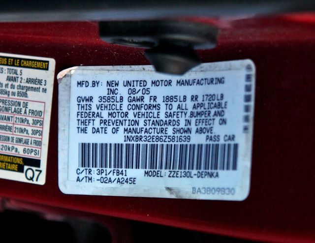 2006 Toyota Corolla 4dr Sedan LE Automatic - 20537491 - 44