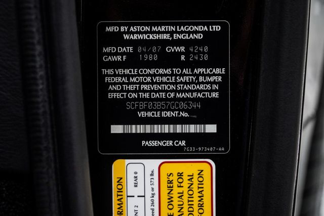 2007 Aston Martin Vantage 2dr Coupe Sportshift - 23085472 - 40