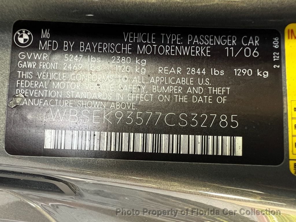 2007 BMW M6 Convertible 5.0L V10 SMG E64 - 22898579 - 94
