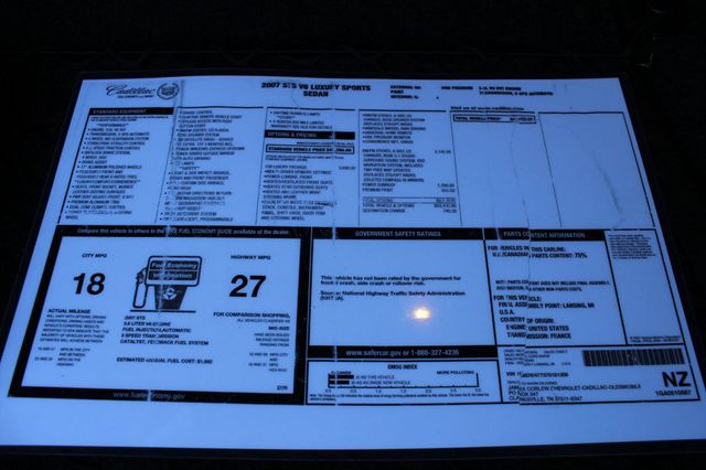 2007 Cadillac STS ULTRA LOW MILES Very Rare Original Southern 615-300-6004 - 23011004 - 16