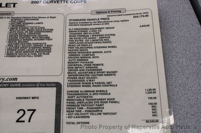 2007 Chevrolet Corvette 2dr Coupe - 23033479 - 53