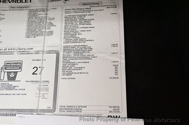 2007 Chevrolet Corvette 3LT Z51 PERFORMANCE PACKAGE - 22528814 - 68