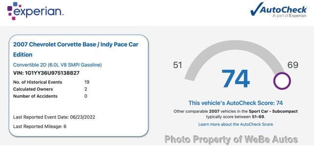 2007 Chevrolet Corvette Indy Pace Car Edition For Sale - 22368039 - 20