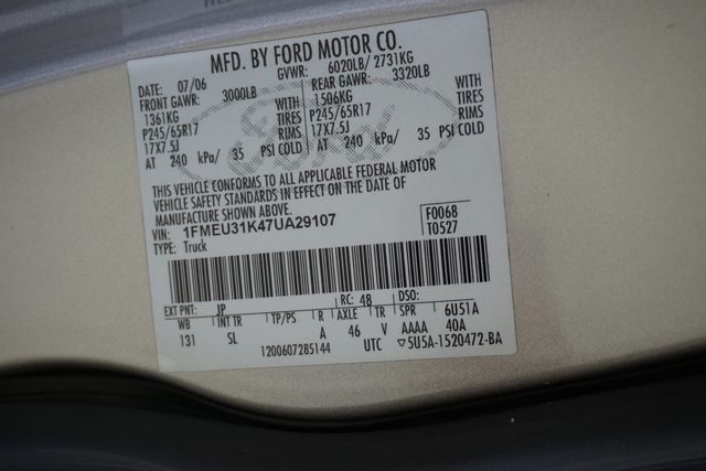 2007 Ford Explorer Sport Trac 2WD 4dr V6 XLT - 23002297 - 26