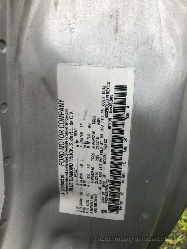 2007 Ford F-650 Super Duty XL 4X2 2dr Regular Cab Long Chassis DRW - 18639780 - 12