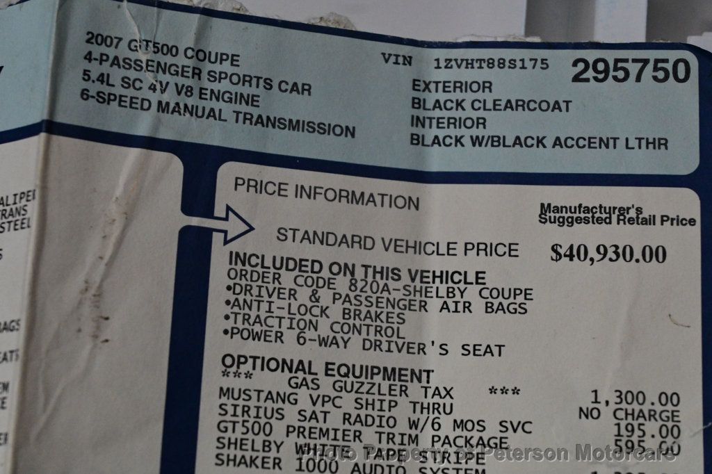 2007 Ford Mustang 2dr Coupe Shelby GT500 - 22900628 - 49
