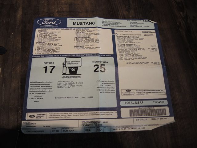 2007 Ford Mustang Shelby Racing Built Signature GT Premium Coupe - 15639896 - 21