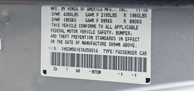 2007 Honda Accord Sedan 4dr I4 Automatic VP - 23007425 - 7