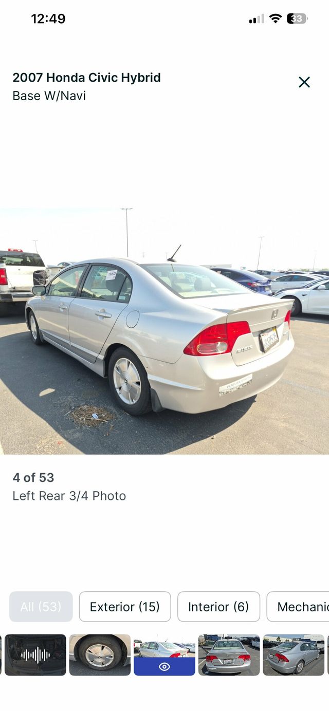 2007 Honda Civic Hybrid 4dr Sedan - 23011509 - 1