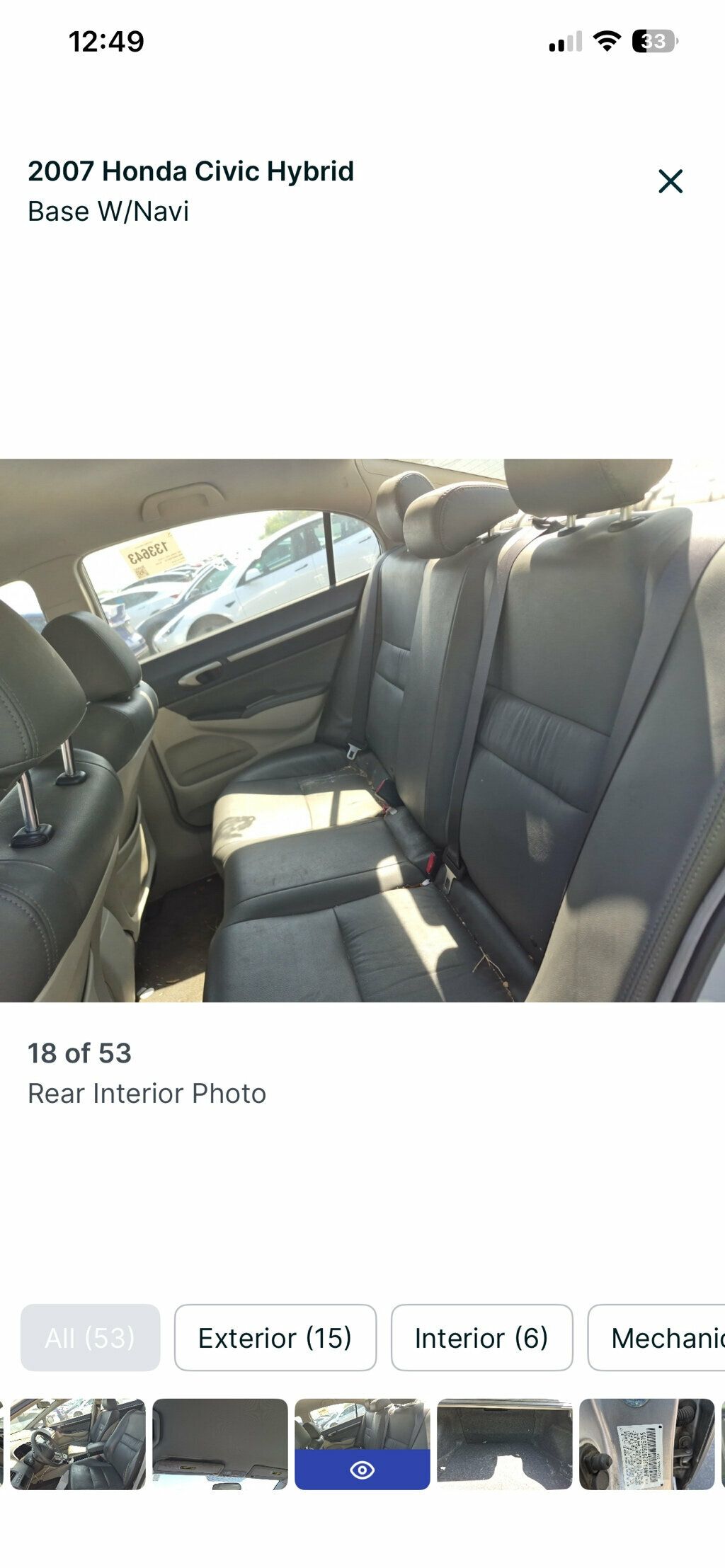 2007 Honda Civic Hybrid 4dr Sedan - 23011509 - 5