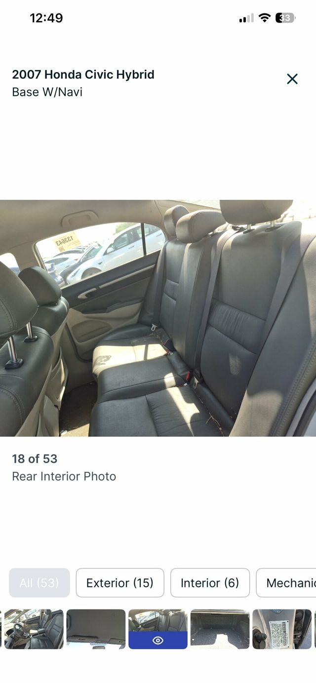 2007 Honda Civic Hybrid 4dr Sedan - 23011509 - 5