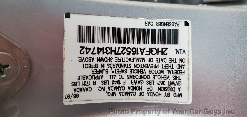 2007 Honda Civic Sedan 4dr Automatic LX - 22942332 - 29