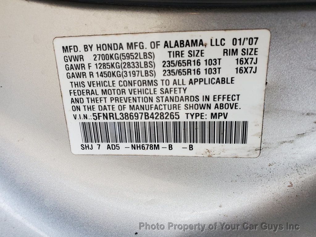 2007 Honda Odyssey 5dr EX-L - 22979036 - 24