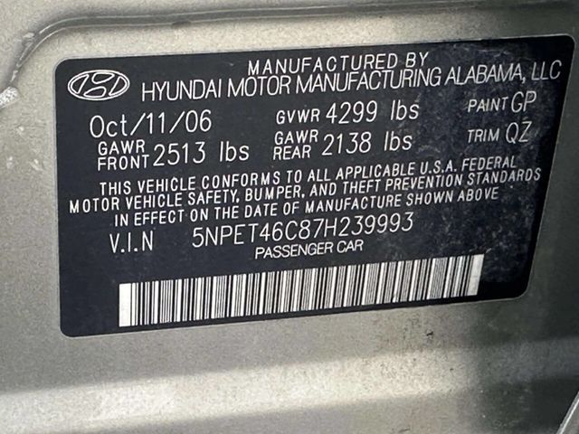 2007 Hyundai Sonata 4dr Sedan Automatic GLS w/XM - 22944154 - 12