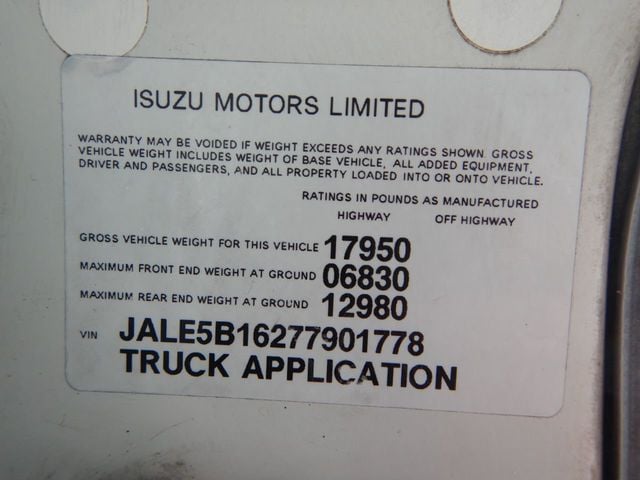 2007 Used Isuzu Nqr Box Truck 16ft At Florida Truck Only Serving