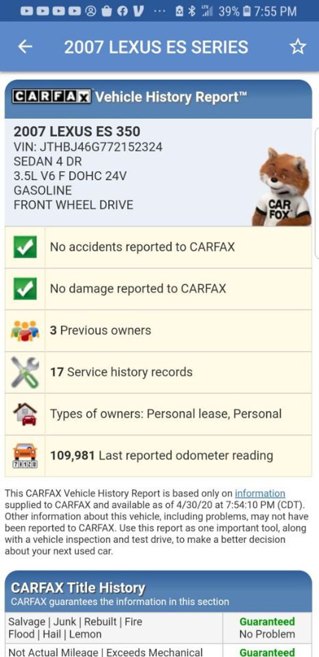 2007 Lexus ES 350 4dr Sedan - 20015181 - 51