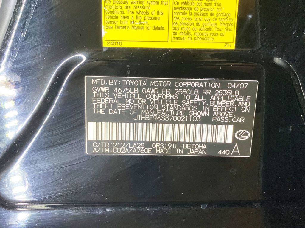 2007 Lexus GS 350 4dr Sedan RWD - 22880638 - 63