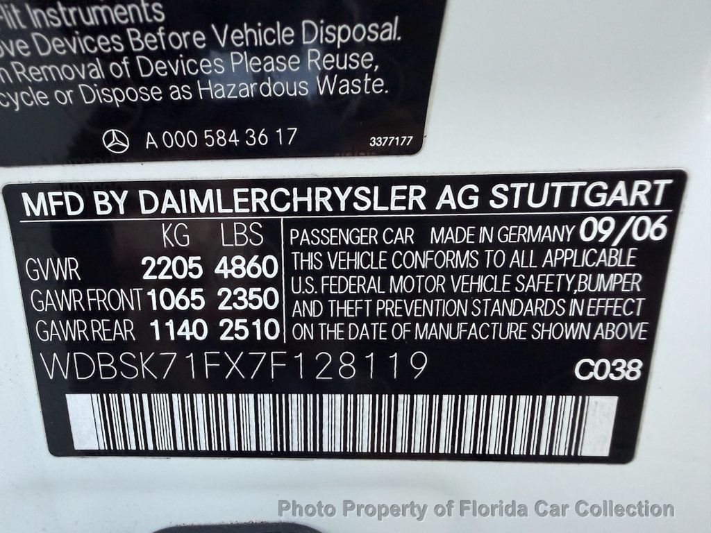 2007 Mercedes-Benz SL-Class SL550 Roadster AMG Sport Designo - 22986322 - 98