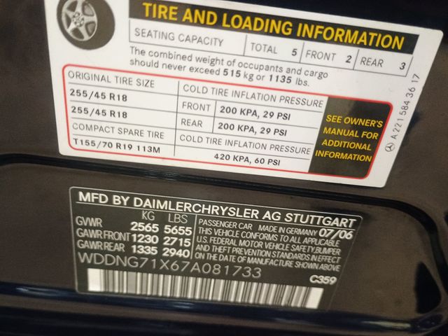 2007 Mercedes-Benz S-Class S550 4dr Sedan 5.5L V8 RWD Florida Car - 22970550 - 53