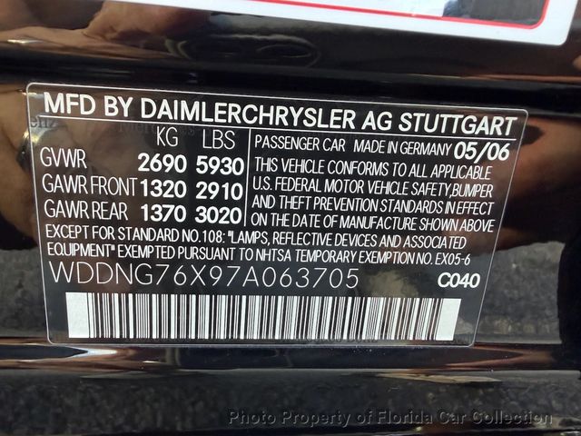 2007 Mercedes-Benz S-Class S600 Sedan 5.5L V12 AMG - 22937897 - 95