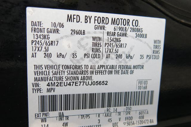 2007 Mercury Mountaineer AWD 4dr V6 - 23003631 - 35