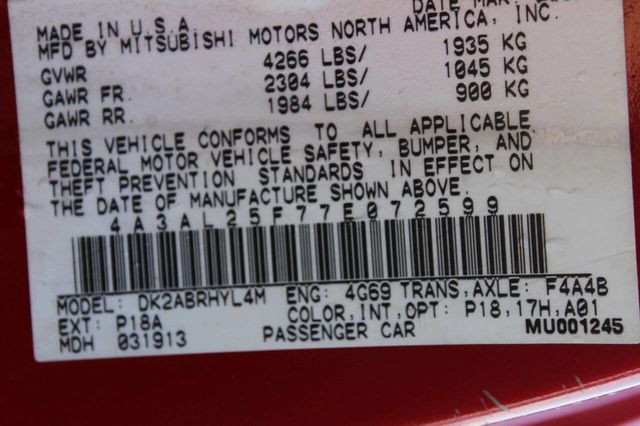 2007 Mitsubishi Eclipse 2dr Spyder Manual GS - 22960680 - 10