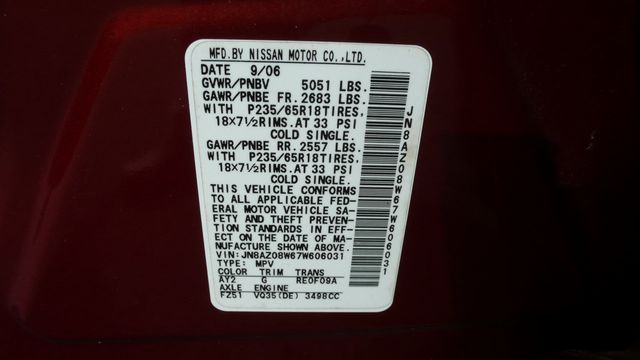 2007 Nissan Murano AWD 4dr SL - 15573266 - 65