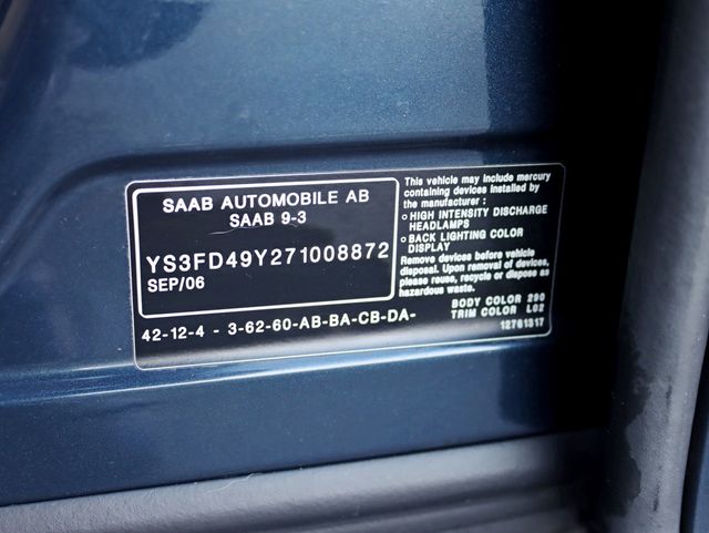 2007 Saab 9-3 4dr Sedan Automatic - 22760797 - 28